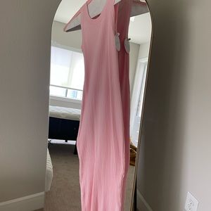 Petal and Pup light ribbed pink midi dress